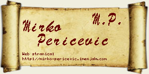 Mirko Peričević vizit kartica